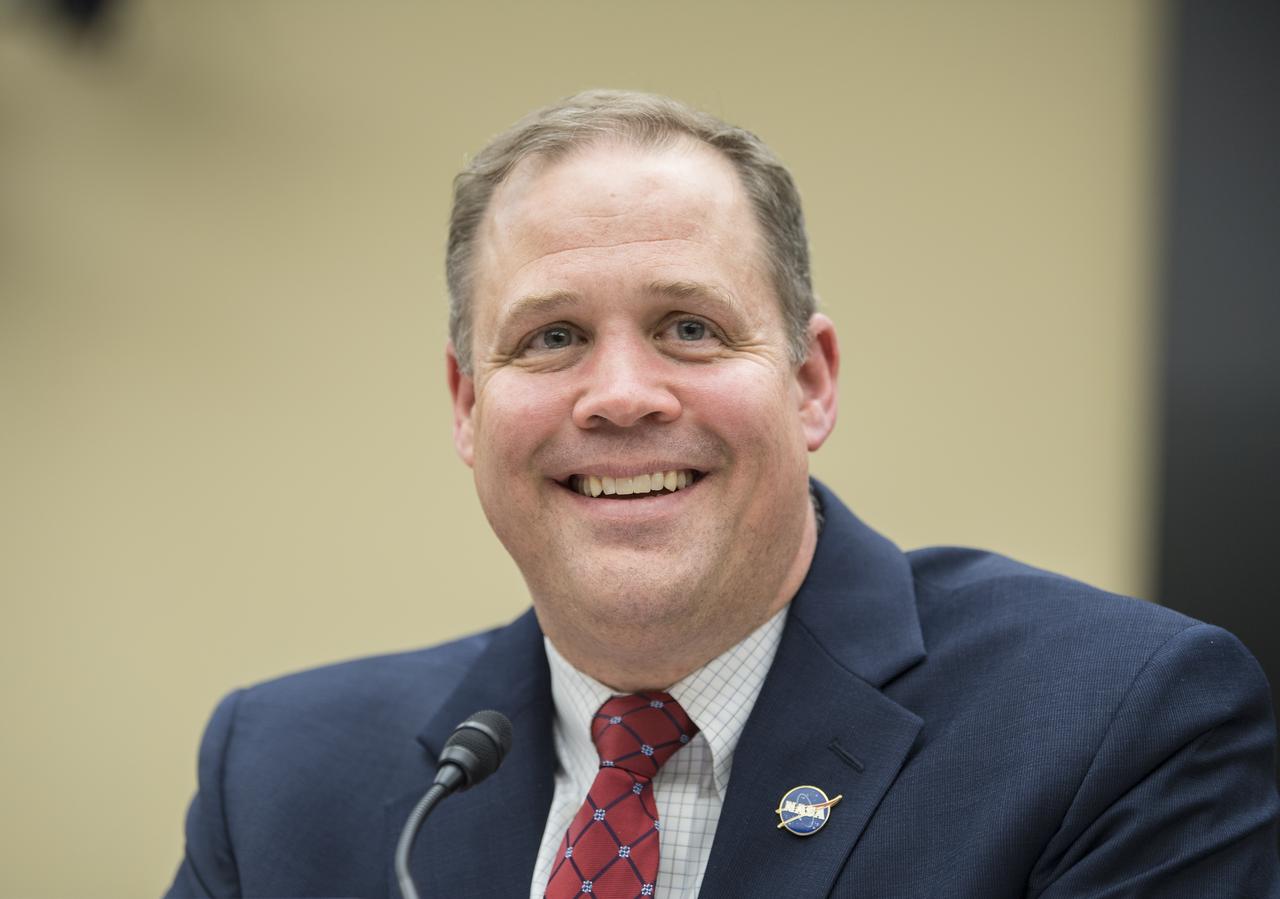 NASA Administrator Jim Bridenstine testifies during a House Committee on Science, Space, and Technology hearing to review the Fiscal Year 2020 budget request for the National Aeronautics and Space Administration, Tuesday, April 2, 2019 at the Rayburn House Office Building in Washington. Photo Credit: (NASA/Aubrey Gemignani)