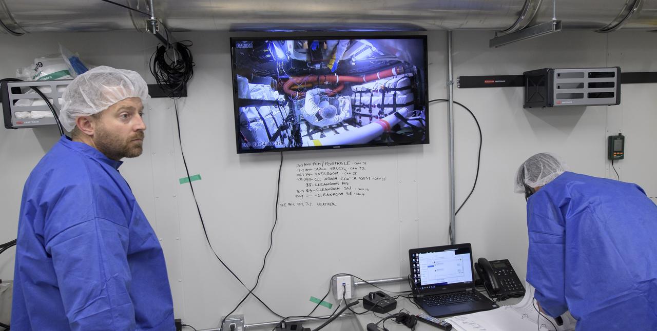 Mission engineers load the final cargo into the Cygnus resupply spacecraft onboard the Northrop Grumman Antares rocket, Tuesday, April 16, 2019 at launch Pad-0A of NASA's Wallops Flight Facility in Virginia. Northrop Grumman’s 11th contracted cargo resupply mission with NASA to the International Space Station will deliver about 7,600 pounds of science and research, crew supplies and vehicle hardware to the orbital laboratory and its crew. Photo Credit: (NASA/Bill Ingalls)