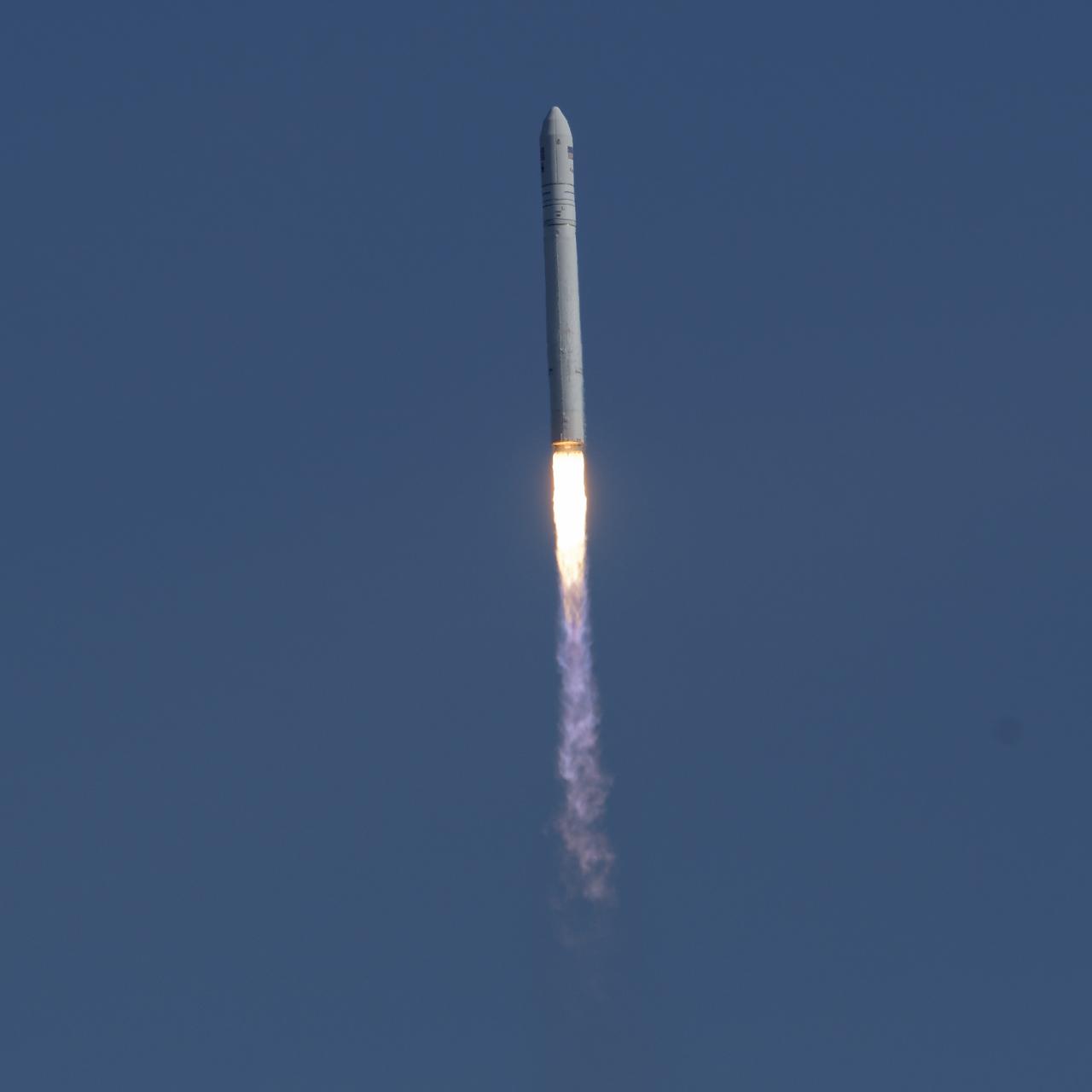The Northrop Grumman Antares rocket, with Cygnus resupply spacecraft onboard, launches from Pad-0A, Wednesday, April 17, 2019 at NASA's Wallops Flight Facility in Virginia. Northrop Grumman's 11th contracted cargo resupply mission for NASA to the International Space Station will deliver about 7,600 pounds of science and research, crew supplies and vehicle hardware to the orbital laboratory and its crew. Photo Credit: (NASA/Bill Ingalls)