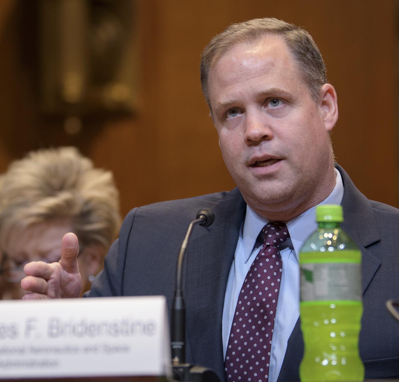 NASA Administrator Jim Bridenstine testifies before the US Senate Appropriations Subcommittee on Commerce, Justice, Science, and Related Agencies during a budget review hearing, Wednesday, May 1, 2019, at the Dirksen Senate Office Building in Washington. Photo Credit: (NASA/Bill Ingalls)