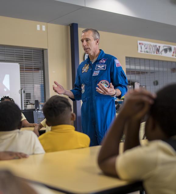 NASA image: Astronaut Drew Feustel at John Burroughs Elementary School