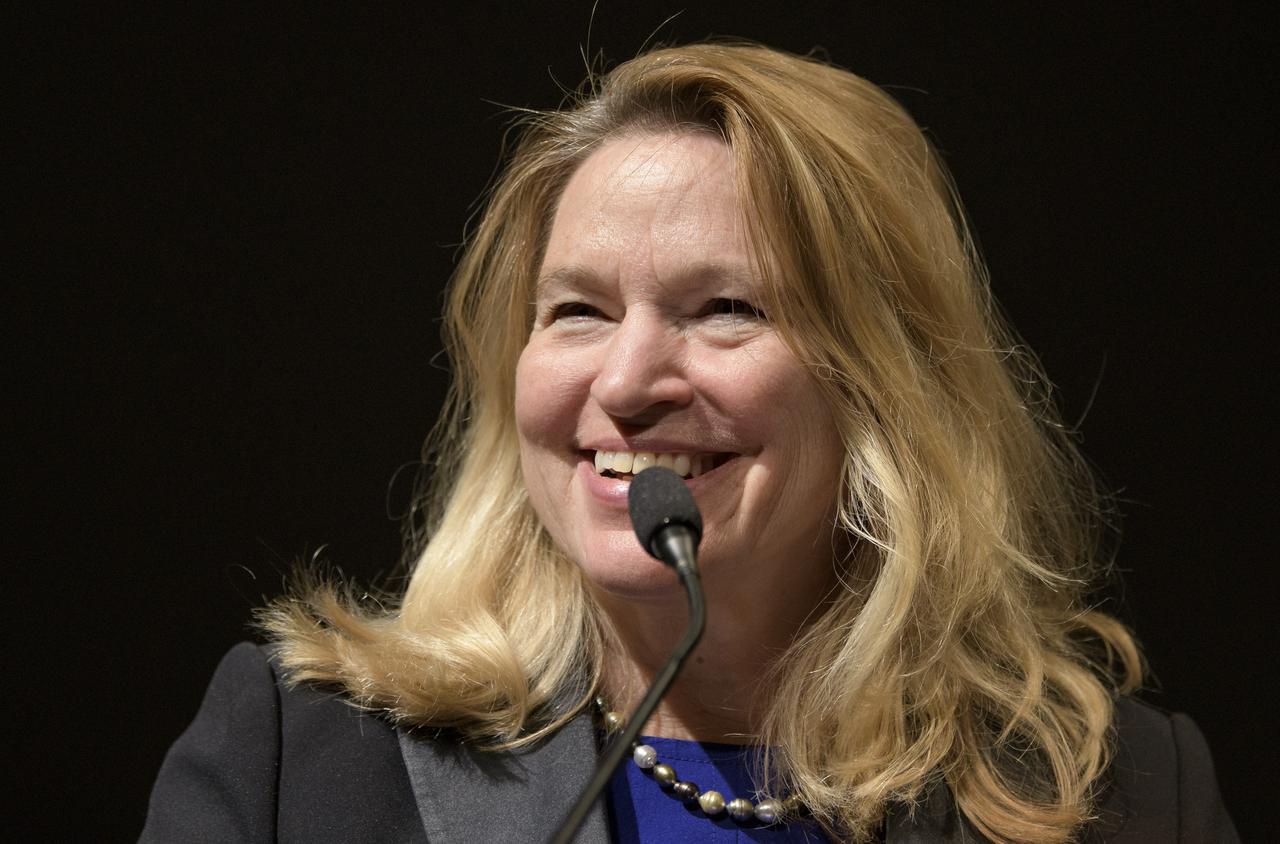John and Adrienne Mars Director of the National Air and Space Museum Ellen Stofan, moderates a panel discussion after the premiere of the film "Apollo 11: First Steps Edition", Tuesday, May 14, 2019 at the Smithsonian's National Air and Space Museum in Washington. Photo Credit: (NASA/Bill Ingalls)