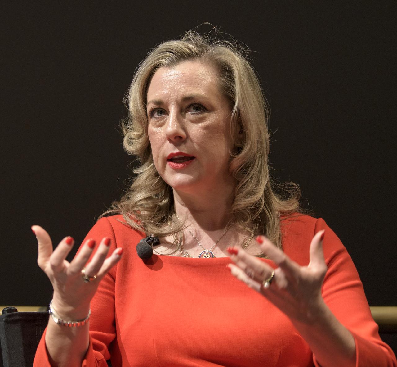 Rep. Kendra Horn, D-Okla., participates in a panel discussion after the premiere of the film "Apollo 11: First Steps Edition", Tuesday, May 14, 2019 at the Smithsonian's National Air and Space Museum in Washington. Photo Credit: (NASA/Bill Ingalls)