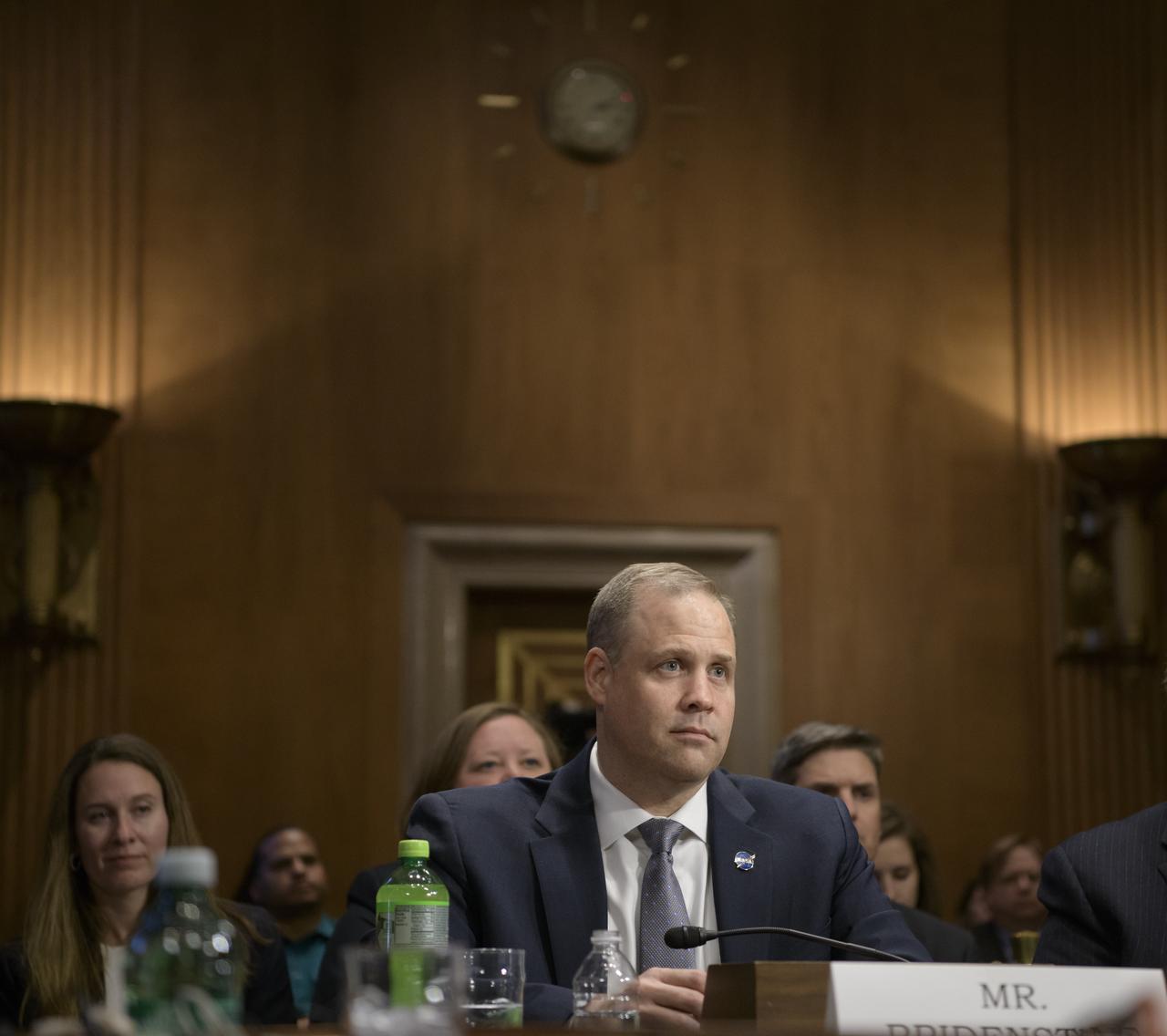 NASA Administrator Jim Bridenstine testifies before the Aviation and Space Subcommittee of the Senate Commerce, Science, and Transportation Committee during a hearing titled “The Emerging Space Environment: Operational, Technical, and Policy Challenges.”, Tuesday, May 14, 2019, at the Dirksen Senate Office Building in Washington. Photo Credit: (NASA/Bill Ingalls)