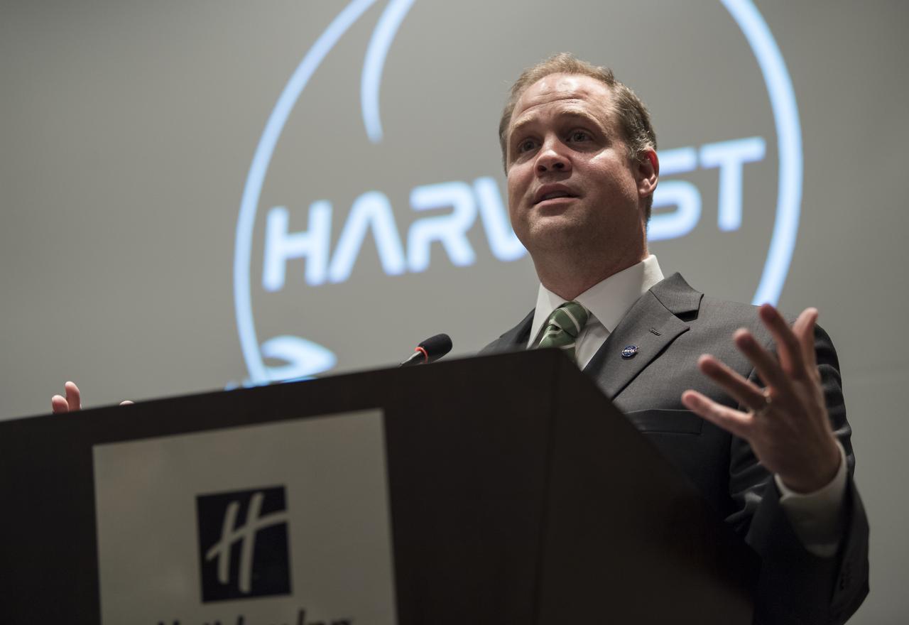 NASA Administrator Jim Bridenstine gives keynote remarks at the Harvest Outreach and Stakeholder Interaction Day, Tuesday, June 25, 2019, at the Holiday Inn in Washington. Photo credit: (NASA/Aubrey Gemignani)