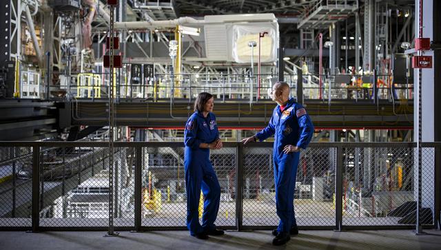 NASA image: Portrait - Astronauts Megan McArthur and Randy Bresnik at KSC