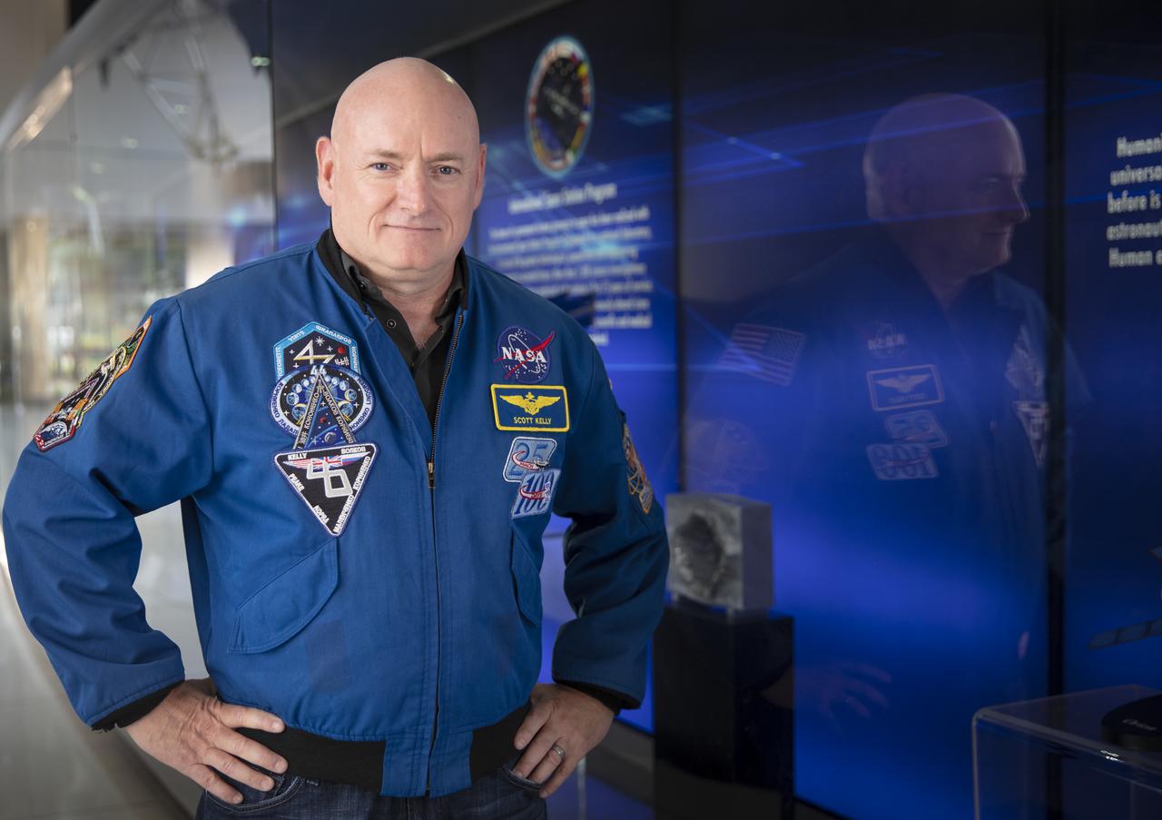 Retired NASA astronaut Scott Kelly poses a portrait, Monday, July 8, 2019 at NASA's Johnson Space Center in Houston, Texas. Photo Credit: (NASA/Bill Ingalls)