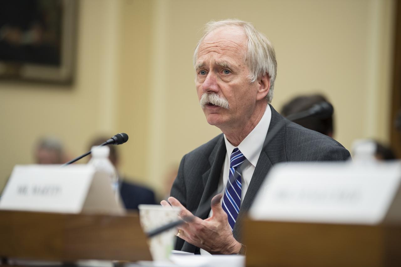 NASA Associate Administrator, Human Exploration and Operations, Bill Gerstenmaier, testifies during a Space and Aeronautics Subcommittee of the House Science, Space, and Technology Committee hearing titled, “A Review of NASA’s Plans for the International Space Station and Future Activities in Low Earth Orbit," Wednesday, July 10, 2019 at the Rayburn House Office Building in Washington. Photo Credit: (NASA/Aubrey Gemignani)