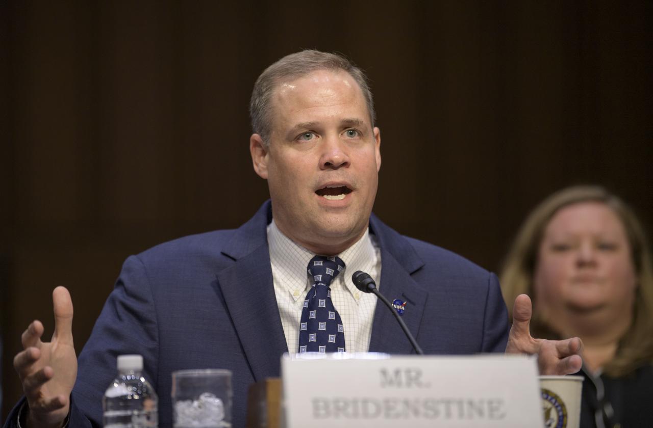 NASA Administrator Jim Bridenstine testifies before the Senate Committee on Commerce, Science, and Transportation during a hearing titled, “Moon to Mars: NASA’s Plans for Deep Space Exploration,” Wednesday, July 17, 2019, at the Hart Senate Office Building in Washington. Photo Credit: (NASA/Bill Ingalls)