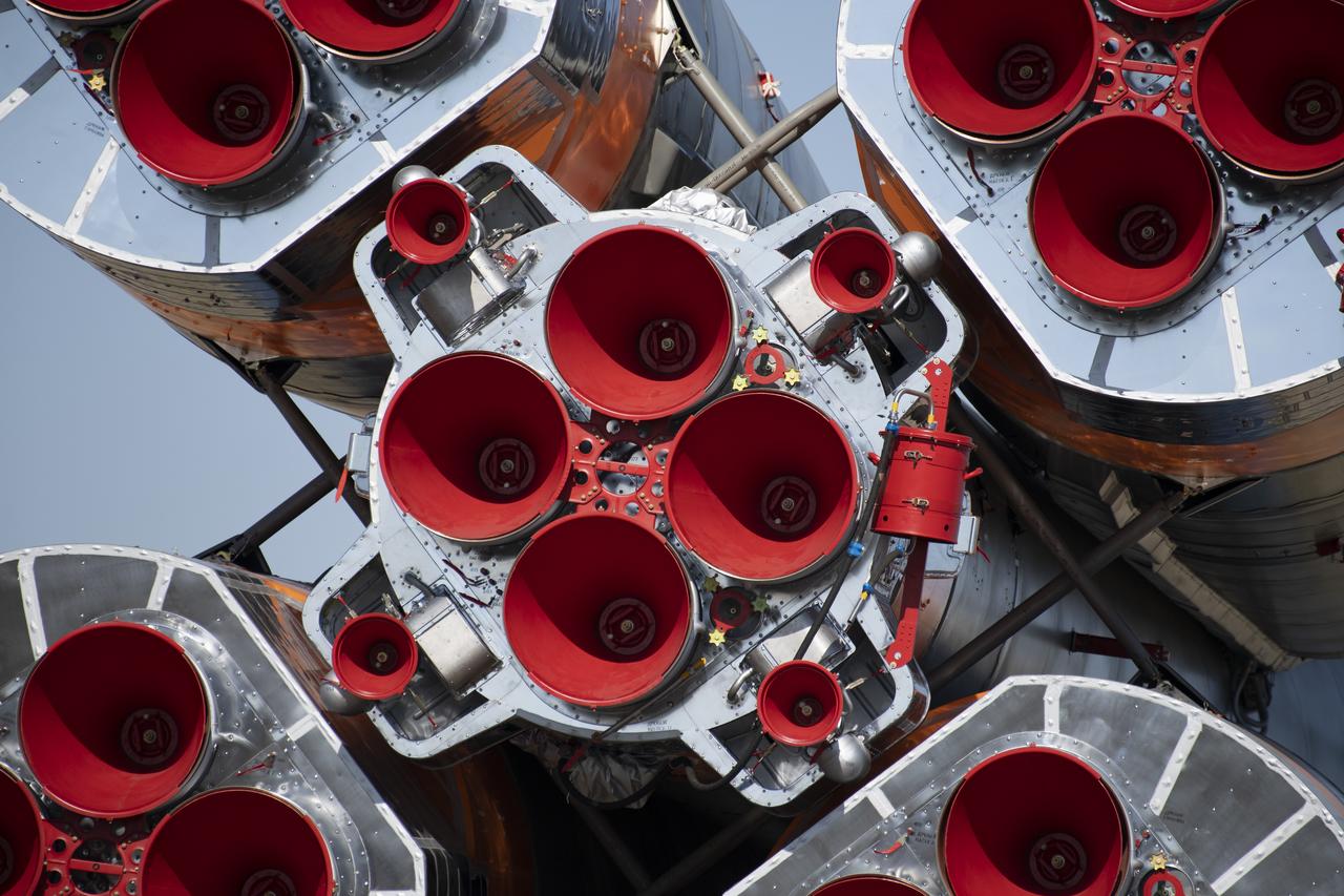 The Soyuz rocket is seen as it is transported to the launch pad by train, Thursday, July 18, 2019 at the Baikonur Cosmodrome in Kazakhstan. Expedition 60 Soyuz Commander Alexander Skvortsov of Roscosmos, flight engineer Andrew Morgan of NASA, and flight engineer Luca Parmitano of ESA (European Space Agency) are scheduled to launch aboard their Soyuz MS-13 spacecraft at 12:28 p.m. Eastern time (9:28 p.m. Baikonur time) , on Saturday, July 20. Photo Credit: (NASA/Joel Kowsky)