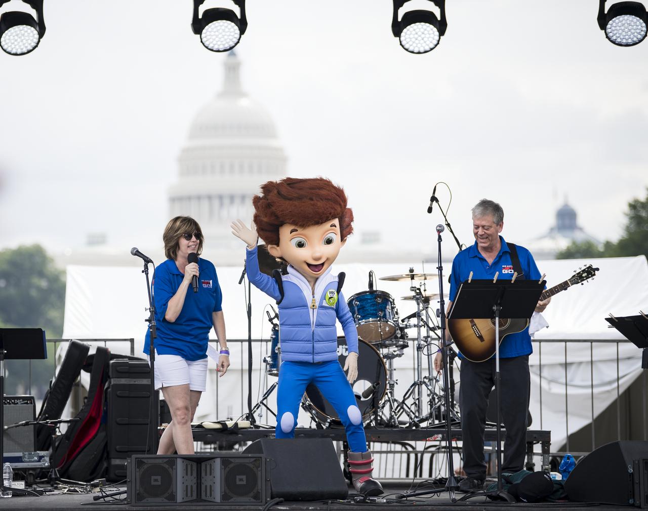 A Ready Jet Go performance is seen at the Apollo 11 50th Anniversary celebration on the National Mall, Thursday, July 18, 2019 in Washington. Apollo 11 was the first mission to land astronauts on the Moon and launched on July 16, 1969 with astronauts Neil Armstrong, Michael Collins, and Buzz Aldrin. Photo Credit: (NASA/Aubrey Gemignani)