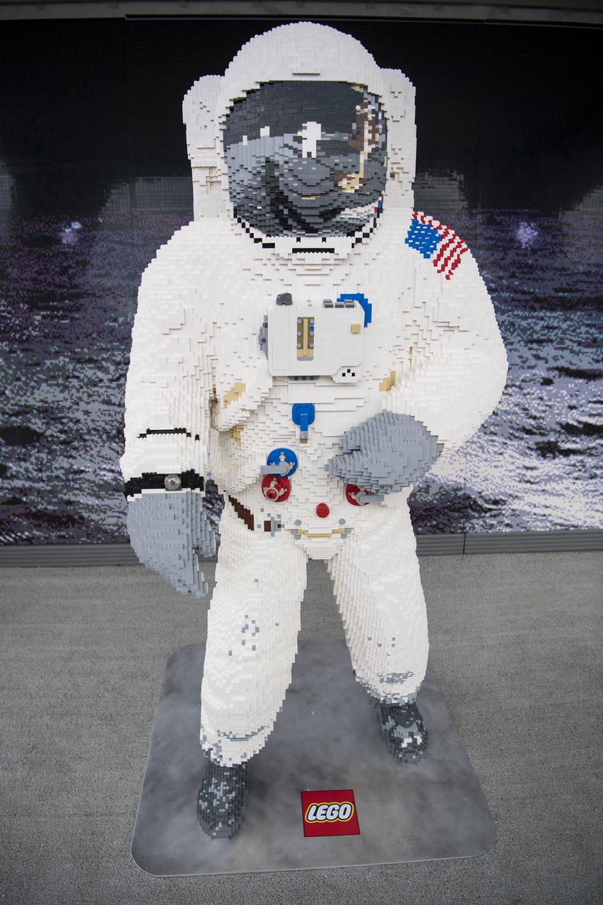 A LEGO astronaut is seen at the Apollo 11 50th Anniversary celebration on the National Mall, Thursday, July 18, 2019 in Washington. Apollo 11 was the first mission to land astronauts on the Moon and launched on July 16, 1969 with astronauts Neil Armstrong, Michael Collins, and Buzz Aldrin. Photo Credit: (NASA/Aubrey Gemignani)