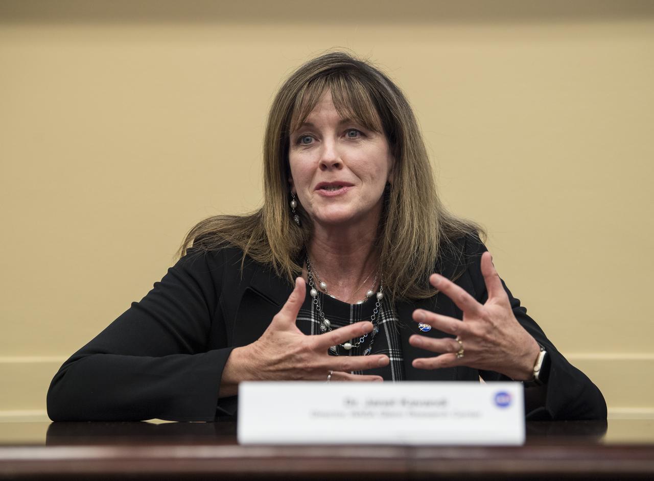 Director of NASA's Glenn Research Center, Dr. Janet Kavandi answers a question from the audience at a bipartisan Congressional Caucus for Women’s Issues event on NASA’s Artemis lunar exploration program, Wednesday, September 11, 2019 at the Rayburn House Office Building in Washington. Photo Credit: (NASA/Aubrey Gemignani)