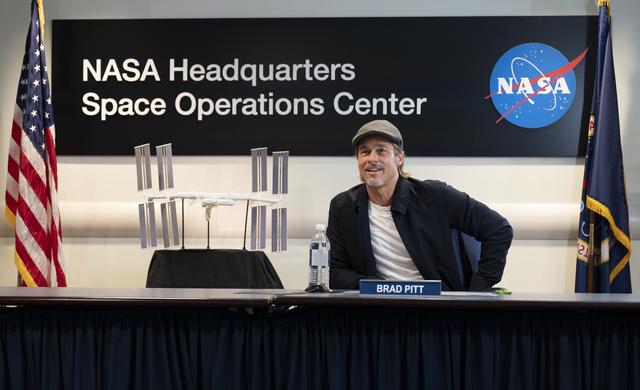 NASA image: ISS Downlink with Actor Brad Pitt