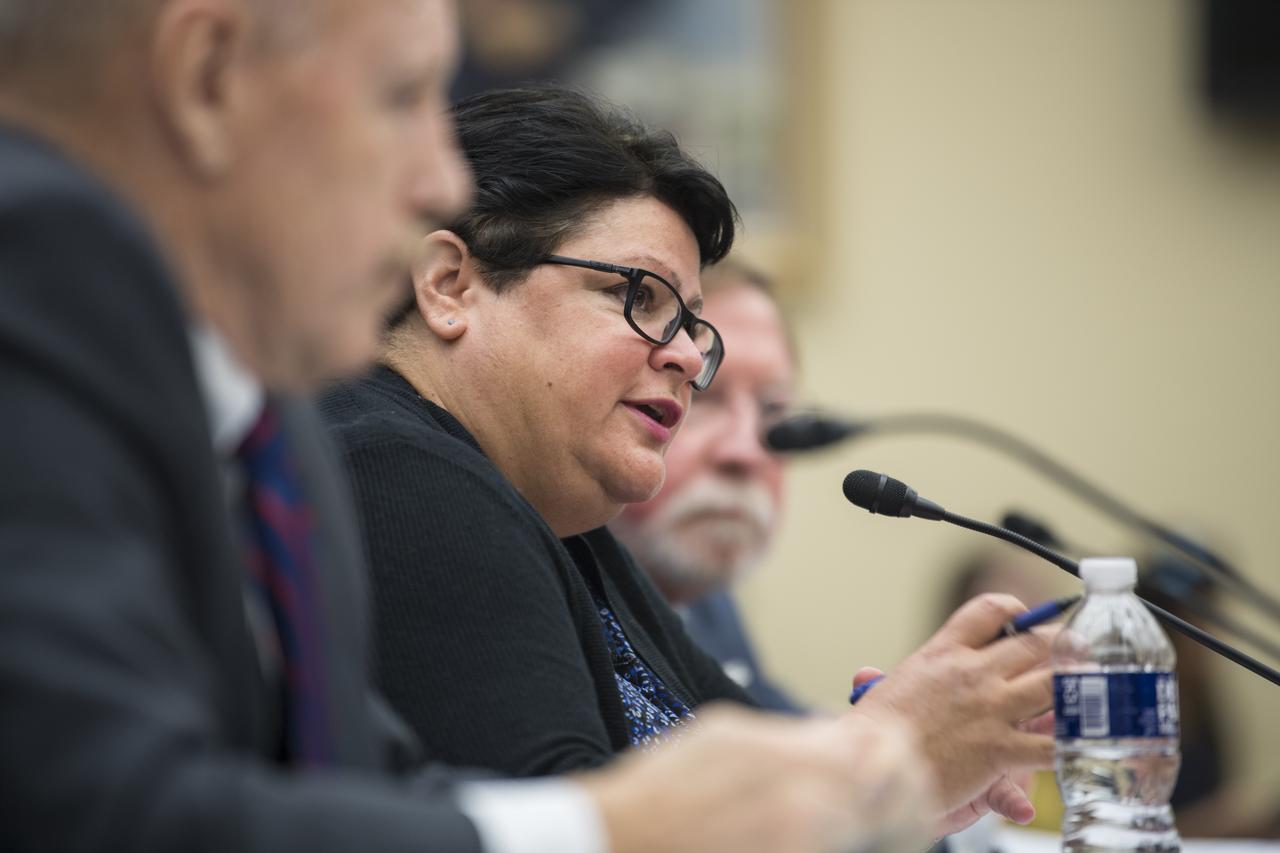 Cristina Chaplain, director, Contracting and National Security Acquisitions, U.S. Government Accountability Office (GAO), testifies during a Space and Aeronautics Subcommittee of the House Science, Space, and Technology Committee hearing titled, “Developing Core Capabilities for Deep Space Exploration: An Update on NASA's SLS, Orion, and Exploration Ground Systems," Wednesday, September 18, 2019 at the Rayburn House Office Building in Washington. Photo Credit: (NASA/Aubrey Gemignani)