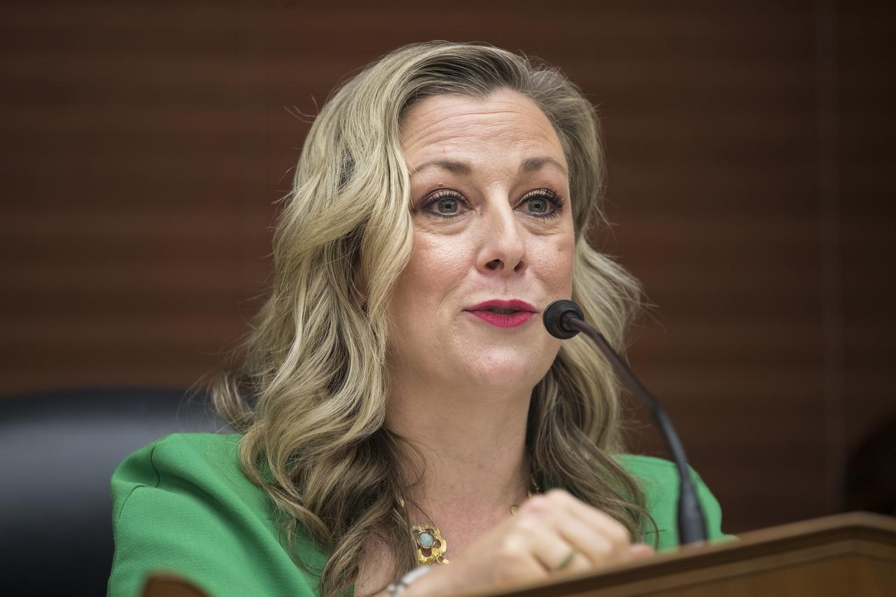 Chair of the Space and Aeronautics Subcommittee, Congresswoman Kendra Horn, D-Okla., speaks during a Space and Aeronautics Subcommittee of the House Science, Space, and Technology Committee hearing titled, “Developing Core Capabilities for Deep Space Exploration: An Update on NASA's SLS, Orion, and Exploration Ground Systems," Wednesday, September 18, 2019 at the Rayburn House Office Building in Washington. Photo Credit: (NASA/Aubrey Gemignani)
