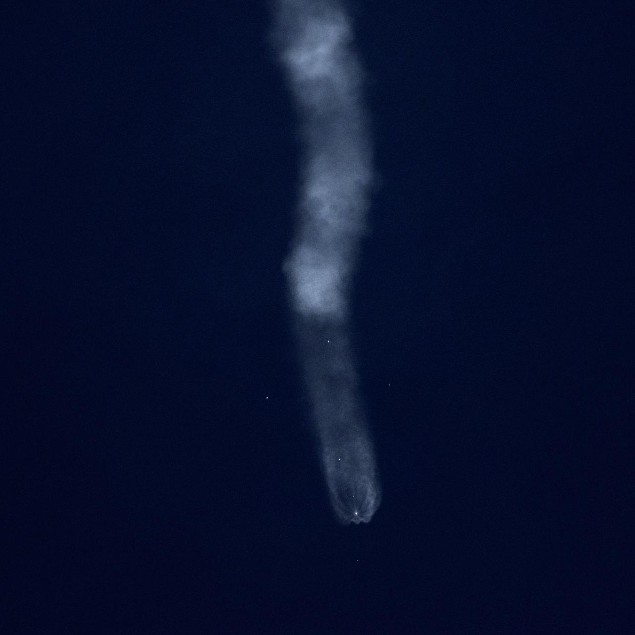 The Soyuz MS-15 spacecraft is launched with Expedition 61 crewmembers Jessica Meir of NASA and Oleg Skripochka of Roscosmos, and spaceflight participant Hazzaa Ali Almansoori of the United Arab Emirates Wednesday, Sept. 25, 2019 from the Baikonur Cosmodrome in Kazakhstan. Photo Credit: (NASA/Bill Ingalls)
