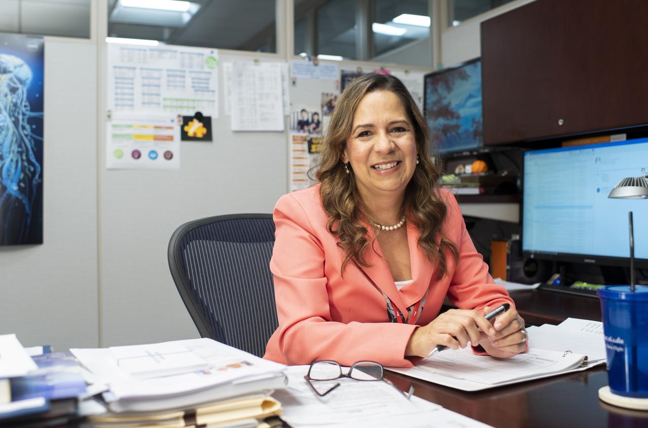 Portrait of Irma Rodriguez, program specialist in NASA's Aeronautics Research Mission Directorate, on Thursday, Sept. 26, 2019 at NASA Headquarters in Washington, DC. Photo Credit: (NASA/Joel Kowsky)