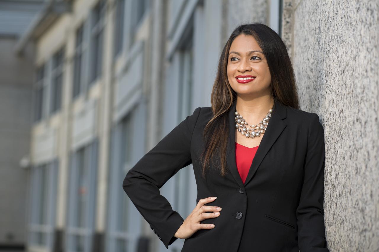 "For me, representation is key. I want people from different backgrounds, different experiences, and different races and ethnicities to see themselves at this agency and across federal government, which is supposed to be representative of the American population. Especially for little girls like me — I grew up poor, the daughter of a former migrant worker. I grew up working in the fields, picking fruits and vegetables during weekends and school breaks.  "I’m the first one in my family to get a four-year degree. I didn’t do it because it was what I was expected to do or because it was the obvious next step. I was able to go because I had teachers and advisors who saw potential even when I couldn’t. I was a first generation college student, and now I have nieces and nephews who have obtained or are in the process of obtaining their education."  "It’s not only about opening doors, it’s about opening minds — giving people a vision of the possibilities that are out there. Because now you’re broadening that thinking. You’re helping them question their status quo and helping them to see a different version of themselves. When you meet someone who is doing something different but yet, you can relate to them because of what they look like or their background, it makes a huge difference." Portrait, Maria Santos, Tuesday, Oct.1, 2019 at NASA Headquarters in Washington. Photo Credit: (NASA/Aubrey Gemignani)