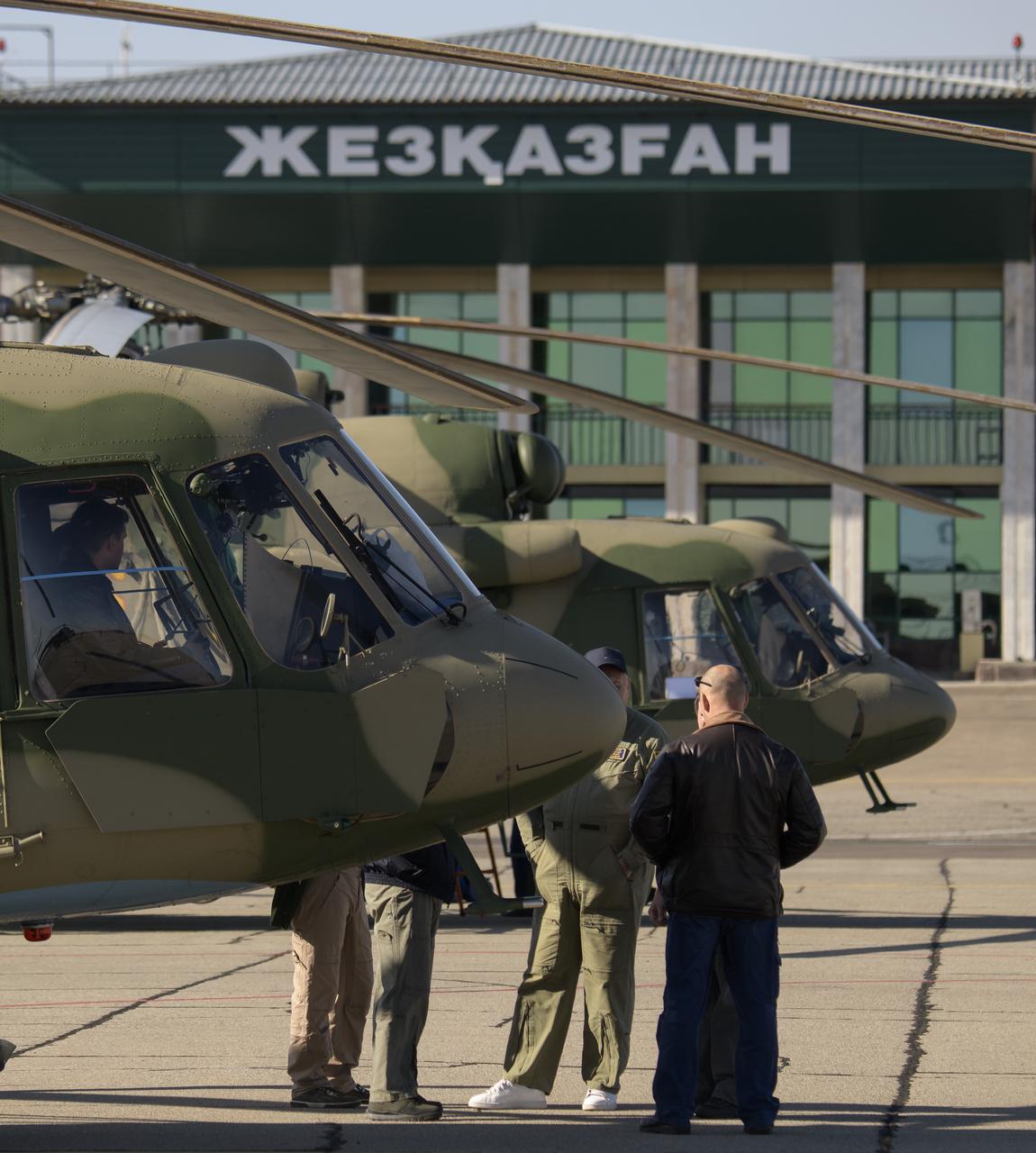 NASA, Roscosmos, and Russian Search and Rescue teams prepare to depart the Zhezkazgan, Kazakhstan airport to support the landing of the Soyuz MS-12 spacecraft with Expedition 60 crew members Nick Hague of NASA and Alexey Ovchinin of Roscosmos, along with visiting astronaut Hazzaa Ali Almansoori of the United Arab Emirates, Thursday, Oct. 3, 2019. Hague and Ovchinin are returning after 203 days in space where they served as members of the Expedition 59 and 60 crews onboard the International Space Station. Almansoori logged 8 days in space during his first flight as an astronaut. Photo Credit: (NASA/Bill Ingalls)