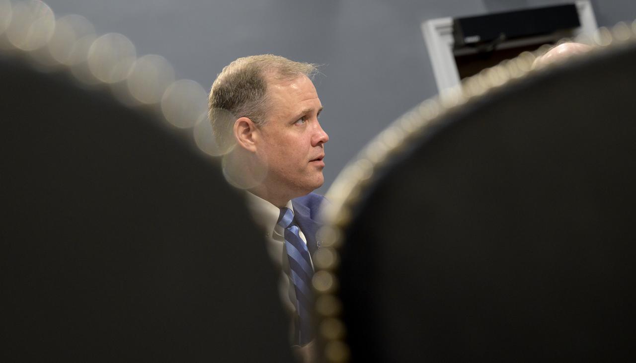 NASA Administrator Jim Bridenstine testifies during a House subcommittee on Commerce, Justice, Science, and Related Agencies hearing titled “NASA’s Proposal to Advance the Next Moon Landing by Four Years”, Wednesday, Oct. 16, 2019, Rayburn House Office Building in Washington. Photo Credit: (NASA/Bill Ingalls)