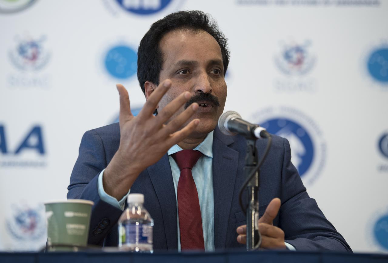 S. Somanath, Director of Vikram Sarabhai Space Centre, Indian Space Research Organization (ISRO), during the Heads of Agency press conference at the 70th International Astronautical Congress, Monday, Oct. 21, 2019 at the Walter E. Washington Convention Center in Washington. Photo Credit: (NASA/Bill Ingalls)