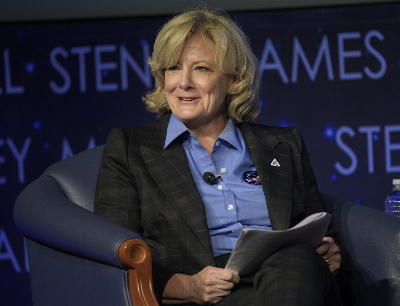 Jody Singer, Director of NASA’s Marshall Space Flight Center, is seen during an interactive STEM discussion with students attending the 70th International Astronautical Congress, Wednesday, Oct. 23, 2019, at NASA Headquarters in Washington. Photo Credit: (NASA/Joel Kowsky)