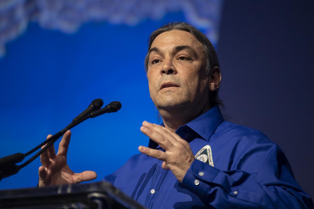 Robert Pappalardo, Europa Clipper Project Scientist, NASA Jet Propulsion Laboratory (JPL) speaks during a session titled, “Europa Clipper: Making a Mission to Understand Our Place in the Universe” at the 70th International Astronautical Congress, Wednesday, Oct. 23, 2019 at the Walter E. Washington Convention Center in Washington. Photo credit: (NASA/Aubrey Gemignani)