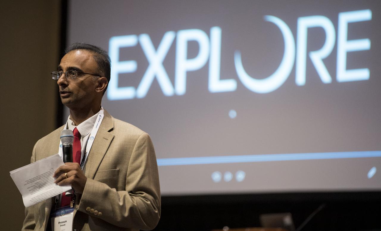 Prasun Desai, Deputy Associate Administrator for Management in NASA’s Space Technology Mission Directorate speaks during a special session titled ”The Immortal Spaceship: A Discussion on the Use Cases and Value of Persistent Platforms” at the 70th International Astronautical Congress, Thursday, Oct. 24, 2019, at the Walter E. Washington Convention Center in Washington. Photo Credit: (NASA/Joel Kowsky)