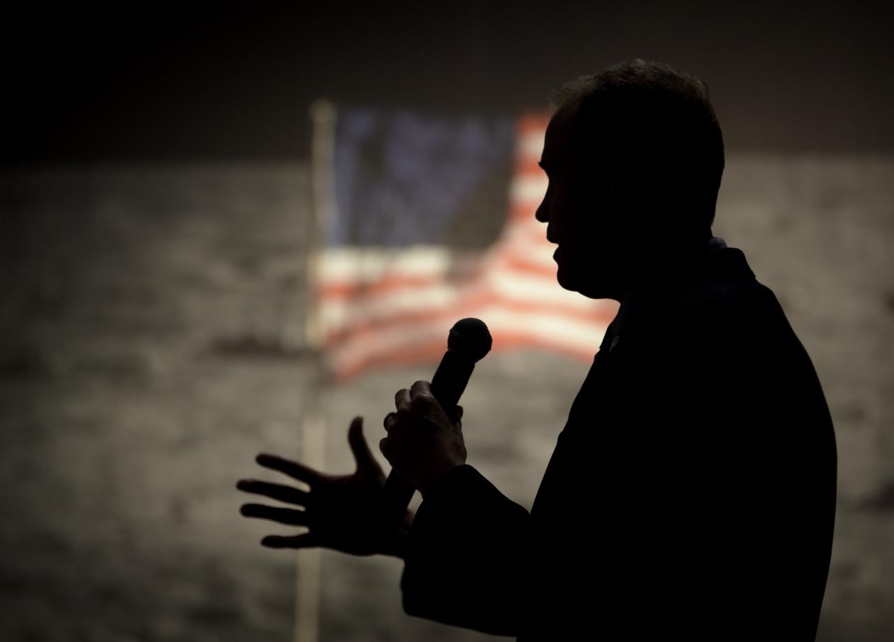 NASA Administrator Jim Bridenstine gives remarks during the International Institute of Space Law (IISL), Manfred Lachs Space Law Moot Court Competition finals, Thursday, Oct. 24, 2019 at NASA Headquarters in Washington. Photo Credit: (NASA/Bill Ingalls)