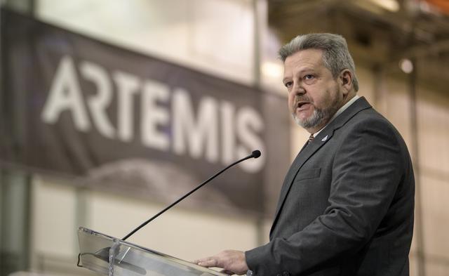 NASA image: Artemis Day, Unveiling of Moon Mission Rocket Stage