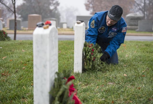 NASA image: Doug Wheelock Participates in Wreaths Across America Day