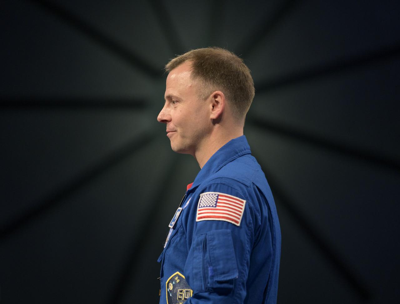 NASA astronaut Nick Hague talks about his experiences onboard the International Space Station, Tuesday, Jan. 14, 2020, at the Smithsonian National Air and Space Museum in Washington. Hague most recently spent 203 days living and working onboard the International Space Station as part of Expeditions 59 and 60. Photo Credit: (NASA/Bill Ingalls)