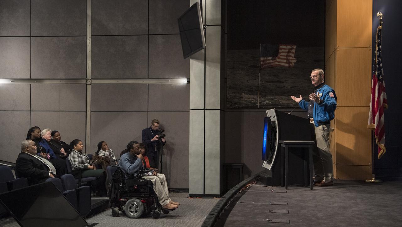 Former NASA astronaut Scott Altman speaks at the MLK Day of Service, Tuesday, January 21, 2020 at NASA Headquarters in Washington. Photo Credit: (NASA/Aubrey Gemignani)