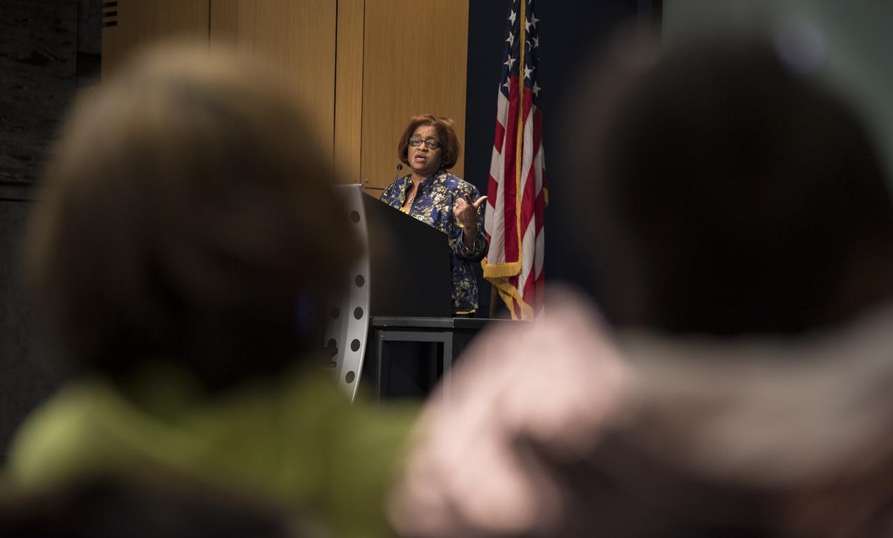 Executive Director fo the National Council of Negro Women, Janice Mathis, speaks at the MLK Day of Service, Tuesday, January 21, 2020 at NASA Headquarters in Washington. Photo Credit: (NASA/Aubrey Gemignani)