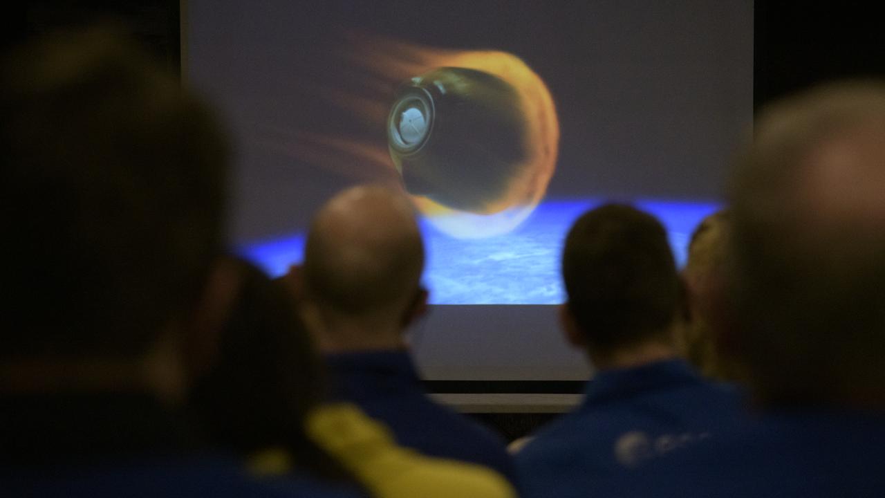 NASA, ESA, Roscosmos, and Russian Search and Recovery Forces meet at the Cosmonaut Hotel in Karaganda, Kazakhstan to discuss the readiness for the landing of Expedition 61 crew members Christina Koch of NASA, Alexander Skvortsov of the Russian space agency Roscosmos, and Luca Parmitano of ESA (European Space Agency) Tuesday, Feb. 4, 2020, at the Cosmonaut Hotel in Karaganda, Kazakhstan. Koch will be returning to Earth after logging 328 days in space --- the longest spaceflight in history by a woman --- as a member of Expeditions 59-60-61 on the International Space Station. Skvortsov and Parmitano will be returning after 201 days in space where they served as Expedition 60-61 crew members onboard the station. Photo Credit: (NASA/Bill Ingalls)