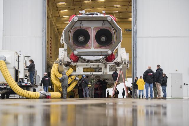 NASA image: Northrop Grumman Antares CRS-13 Rollout