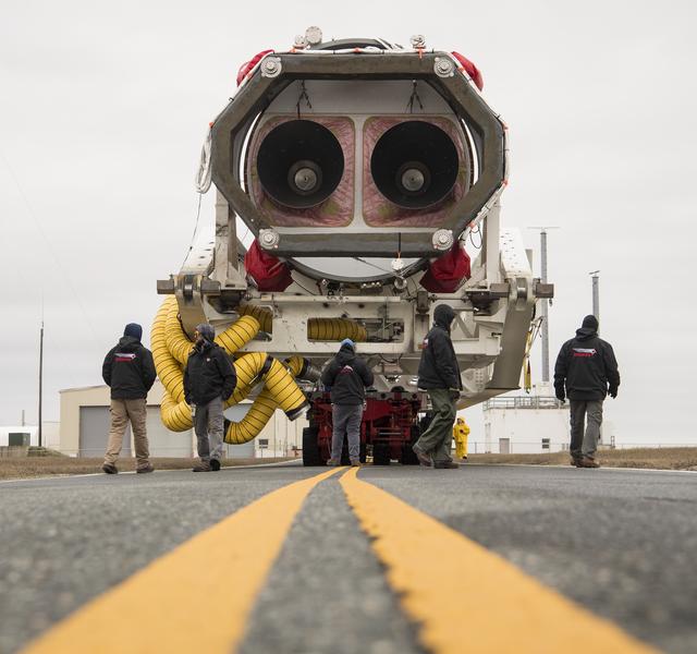 NASA image: Northrop Grumman Antares CRS-13 Rollout