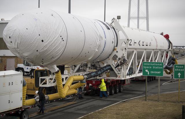 NASA image: Northrop Grumman Antares CRS-13 Rollout