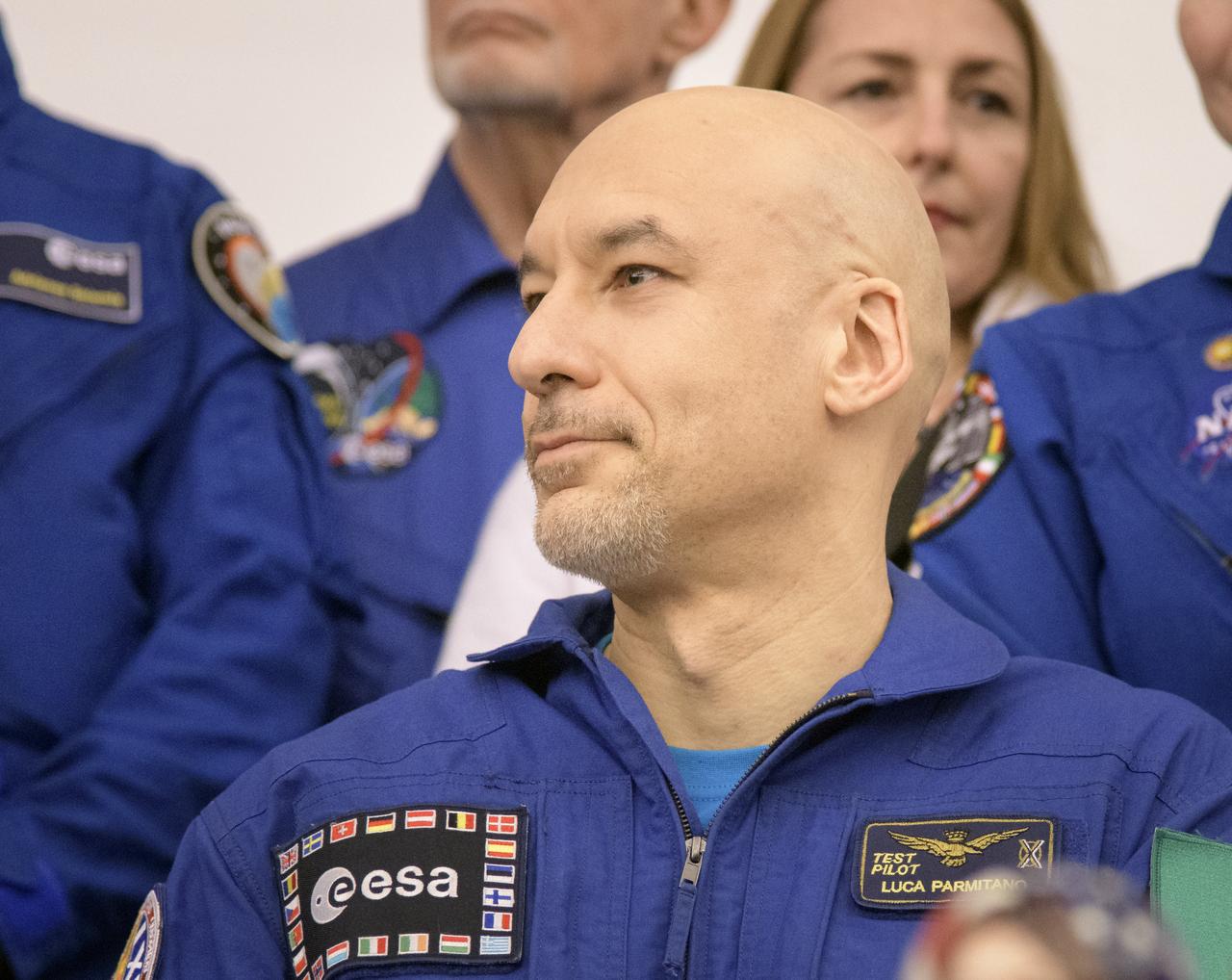ESA astronaut Luca Parmitano attends a Karaganda Airport welcome ceremony in Kazakhstan on Thursday, Feb. 6, 2020 after he, NASA astronaut Christina Koch, and Roscosmos cosmonaut Alexander Skvortsov landed their Soyuz MS-13 spacecraft in remote area near the town of Zhezkazgan. Koch returned to Earth after logging 328 days in space --- the longest spaceflight in history by a woman --- as a member of Expeditions 59-60-61 on the International Space Station. Skvortsov and Parmitano returned after 201 days in space where they served as Expedition 60-61 crew members onboard the station. Photo Credit: (NASA/Bill Ingalls)