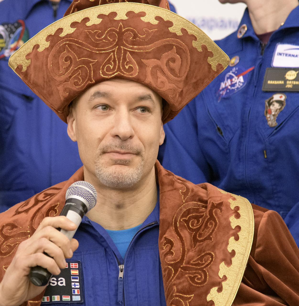 ESA astronaut Luca Parmitano attends a Karaganda Airport welcome ceremony in Kazakhstan on Thursday, Feb. 6, 2020 after he, NASA astronaut Christina Koch, and Roscosmos cosmonaut Alexander Skvortsov landed their Soyuz MS-13 spacecraft in remote area near the town of Zhezkazgan. Koch returned to Earth after logging 328 days in space --- the longest spaceflight in history by a woman --- as a member of Expeditions 59-60-61 on the International Space Station. Skvortsov and Parmitano returned after 201 days in space where they served as Expedition 60-61 crew members onboard the station. Photo Credit: (NASA/Bill Ingalls)