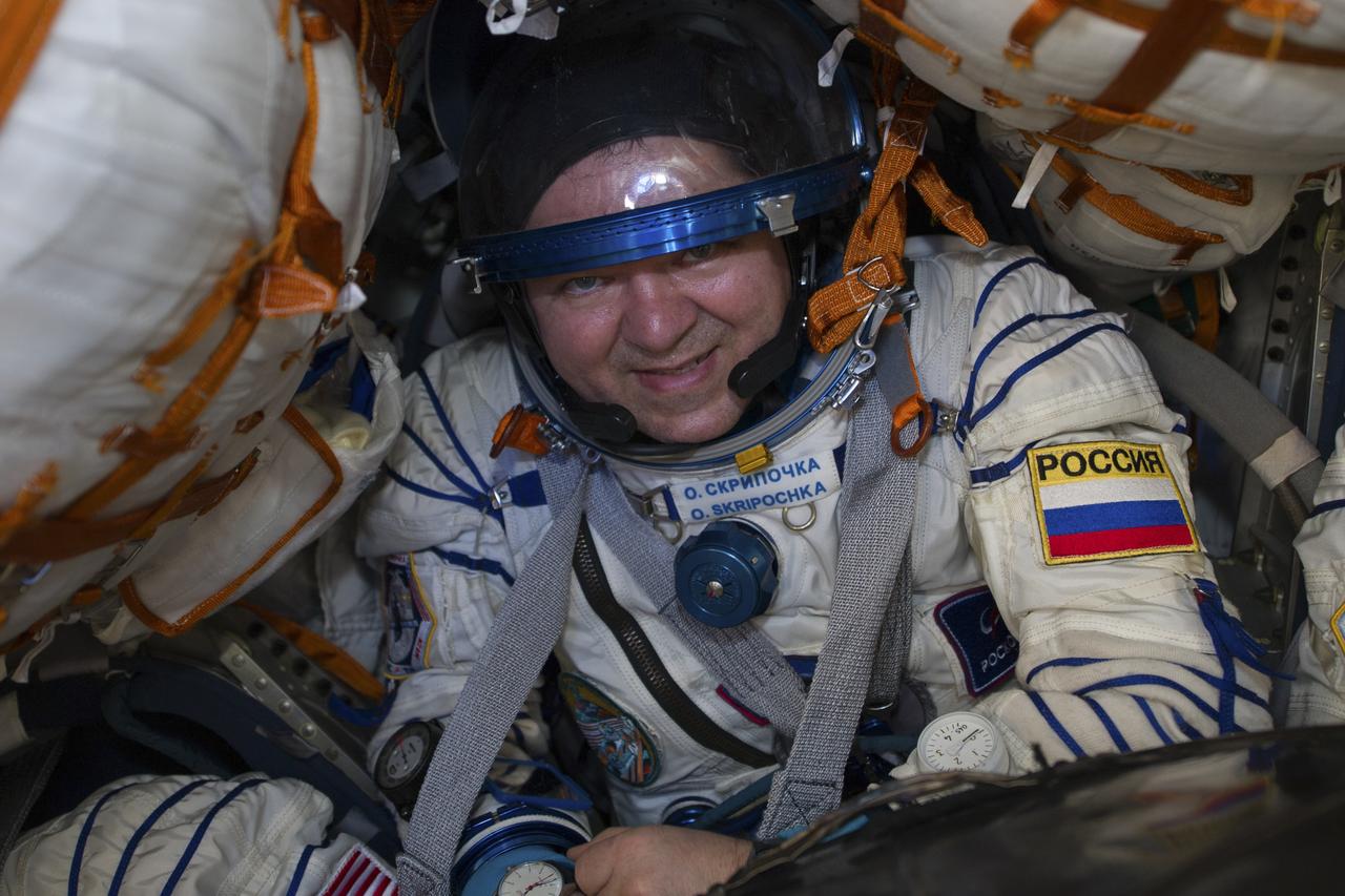 Expedition 62 crew member Oleg Skripochka of Roscosmos smiles after he and NASA astronauts Andrew Morgan and Jessica Meir landed in their Soyuz MS-15 spacecraft in a remote area near the town of Zhezkazgan, Kazakhstan on Friday, April 17, 2020. Meir and Skripochka returned after 205 days in space, and Morgan after 272 days in space. All three served as Expedition 60-61-62 crew members onboard the International Space Station. Photo Credit: (NASA/GCTC/Andrey Shelepin)