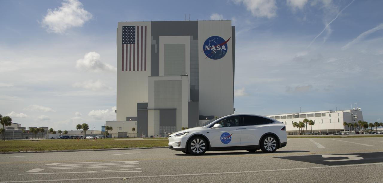 NASA astronauts Douglas Hurley and Robert Behnken return to the Neil A. Armstrong Operations and Checkout Building from Launch Complex 39A after completing a dress rehearsal for the Demo-2 mission launch, Saturday, May 23, 2020, at NASA’s Kennedy Space Center in Florida. NASA’s SpaceX Demo-2 mission is the first launch with astronauts of the SpaceX Crew Dragon spacecraft and Falcon 9 rocket to the International Space Station as part of the agency’s Commercial Crew Program. The test flight serves as an end-to-end demonstration of SpaceX’s crew transportation system. Behnken and Hurley are scheduled to launch at 4:33 p.m. EDT on Wednesday, May 27, from Launch Complex 39A at the Kennedy Space Center. A new era of human spaceflight is set to begin as American astronauts once again launch on an American rocket from American soil to low-Earth orbit for the first time since the conclusion of the Space Shuttle Program in 2011.  Photo Credit: (NASA/Bill Ingalls)