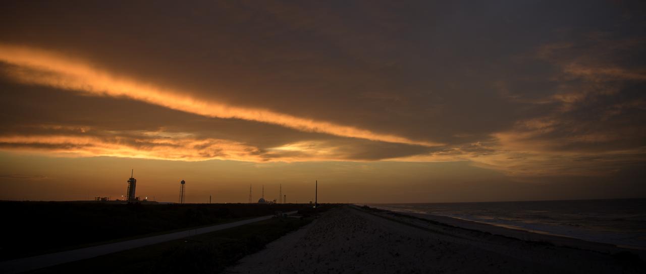 A SpaceX Falcon 9 rocket with the company's Crew Dragon spacecraft onboard is seen on the launch pad at Launch Complex 39A as preparations continue for the Demo-2 mission, Wednesday, May 27, 2020, at NASA’s Kennedy Space Center in Florida. NASA’s SpaceX Demo-2 mission is the first launch with astronauts of the SpaceX Crew Dragon spacecraft and Falcon 9 rocket to the International Space Station as part of the agency’s Commercial Crew Program. The test flight serves as an end-to-end demonstration of SpaceX’s crew transportation system. Today’s launch of Behnken and Hurley was scrubbed due to weather and is now scheduled for 3:22 p.m. EDT on Saturday, May 30, from Launch Complex 39A at the Kennedy Space Center. A new era of human spaceflight is set to begin as American astronauts once again launch on an American rocket from American soil to low-Earth orbit for the first time since the conclusion of the Space Shuttle Program in 2011. Photo Credit: (NASA/Bill Ingalls)