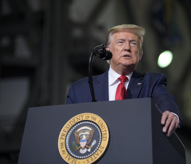 NASA image: President Trump Postlaunch Remarks