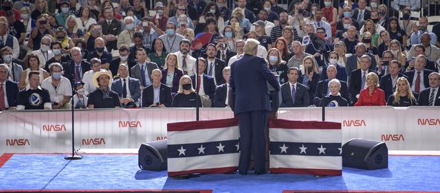 NASA image: President Trump Postlaunch Remarks