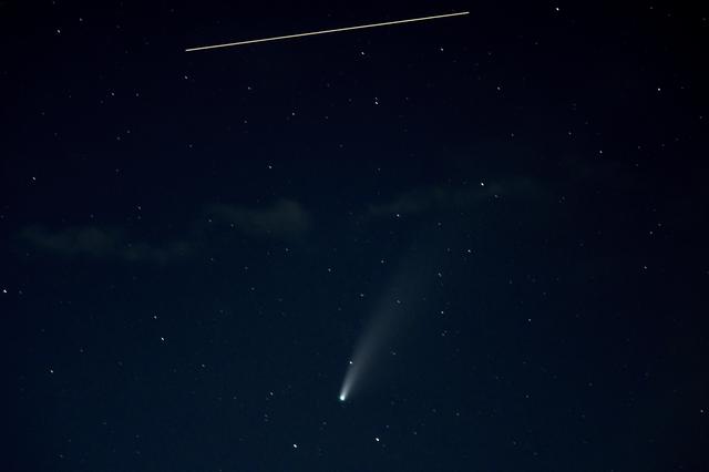 NASA image: Comet NEOWISE and ISS