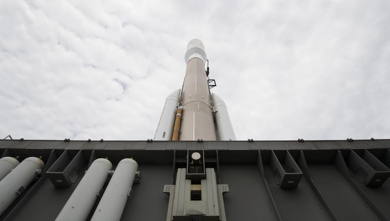 A United Launch Alliance Atlas V rocket with NASA’s Mars 2020 Perseverance rover onboard is seen as it is rolled out of the Vertical Integration Facility to the launch pad at Space Launch Complex 41, Tuesday, July 28, 2020, at Cape Canaveral Air Force Station in Florida. The Perseverance rover is part of NASA’s Mars Exploration Program, a long-term effort of robotic exploration of the Red Planet. Launch is scheduled for Thursday, July 30. Photo Credit: (NASA/Joel Kowsky)