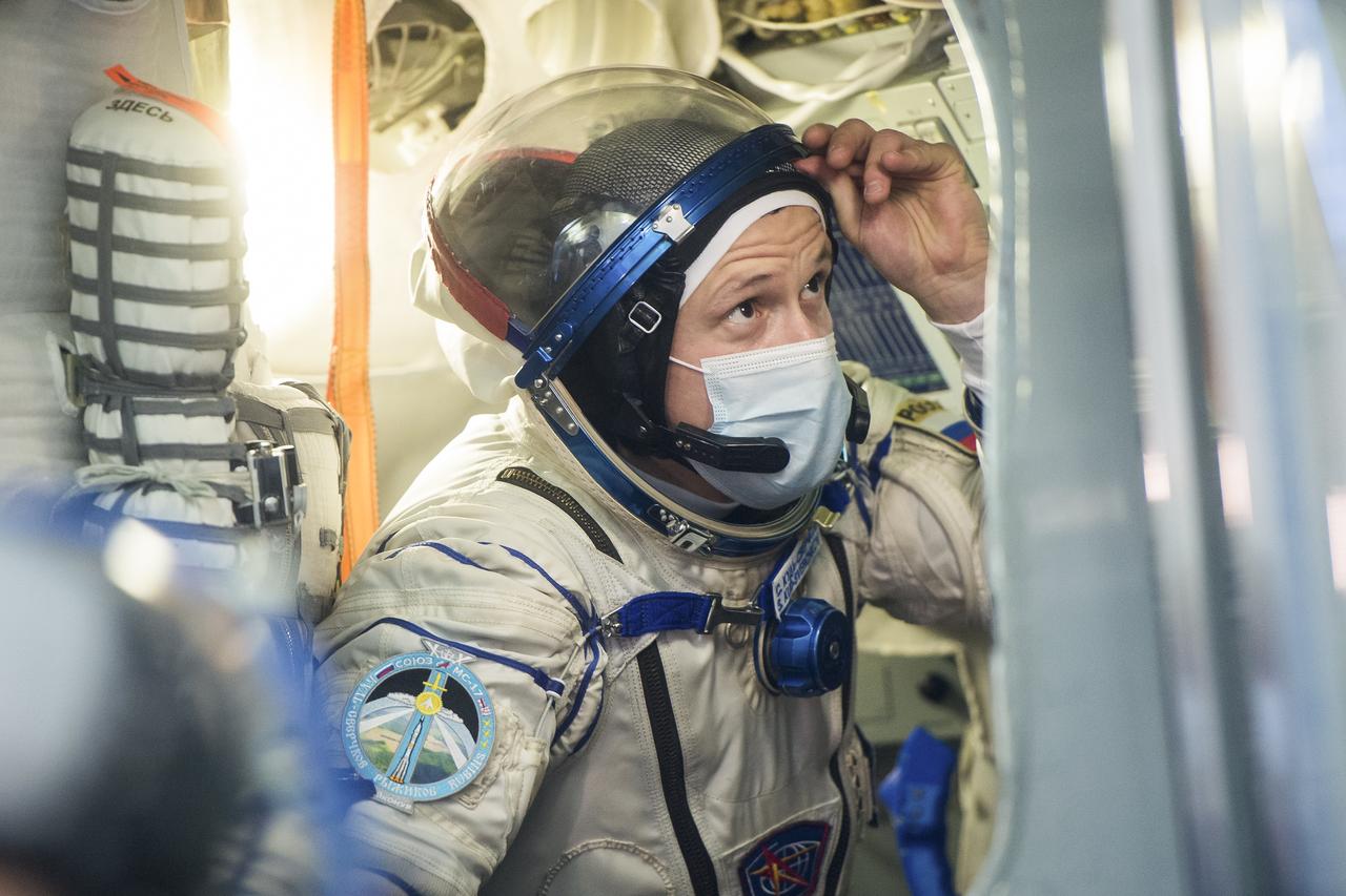Expedition 64 crew member Sergey Kud-Sverchkov of Roscosmos is seen during Soyuz qualification exams Wednesday, Sept. 23, 2020 at the Gagarin Cosmonaut Training Center (GCTC) in Star City, Russia, in advance of his scheduled launch October 14 from Baikonur Cosmodrome in Kazakhstan to the International Space Station. Photo Credit: (NASA/GCTC/Andrey Shelepin)