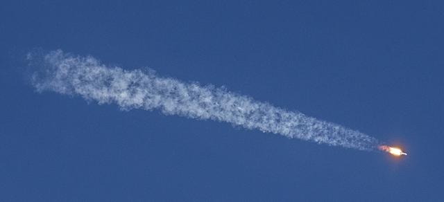 The Soyuz MS-17 rocket is launched with Expedition 64 Russian cosmonauts Sergey Ryzhikov and Sergey Kud-Sverchkov of Roscosmos and NASA astronaut Kate Rubins, Wednesday, Oct. 14, 2020, at the Baikonur Cosmodrome in Kazakhstan. Ryzhikov, Kud-Sverchkov, and Rubins launched at 1:45 a.m. EDT to begin a six-month mission onboard the International Space Station.  Photo Credit: (NASA/GCTC/Andrey Shelepin)